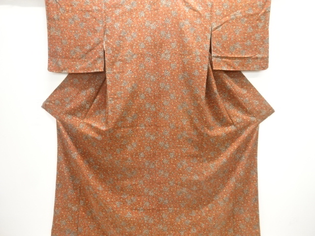 JAPANESE KIMONO / KOMON / UNUSED / FLORAL PLANTS